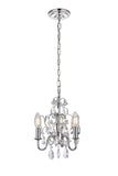 Elegant Lighting Living District Indoor Modern Home Decorative Bright Ceiling Kaede Collection Pendant D9.5 H12.2 Lt:3 Chrome Fi