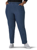 Chic Classic Collection Womens Stretch Elastic Waist PullOn Legging Pant Mid Shade Denim 16 Petite