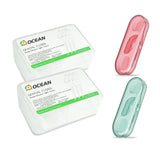 AOCEAN Dental Floss Picks - Travel Floss with Toothpicks - Professional Threader Flossers with 2 Boxes & 2 Cases - Ideal for Fam