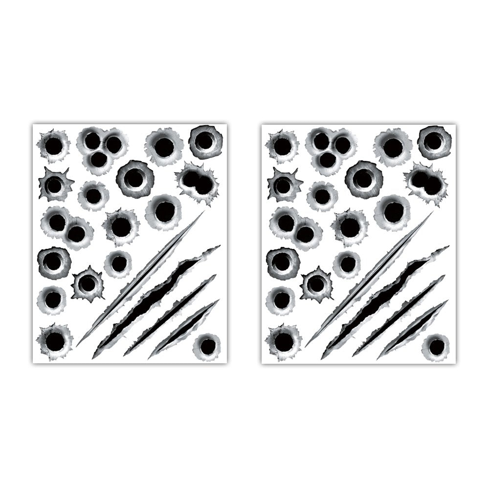 1797 Car Stickers Decals Bullet Holes 3D Sticker Scars Scratches Car Accessories Decoration Waterproof Trucks Vehicle Fade Funny