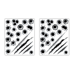 1797 Car Stickers Decals Bullet Holes 3D Sticker Scars Scratches Car Accessories Decoration Waterproof Trucks Vehicle Fade Funny