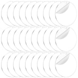 Yesweety 40PCS Acrylic Keychain Blanks, Clear Acrylic Ornaments Blanks Bulk Circles Blank Disc Blank with Hole for Vinyl DIY Key