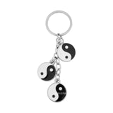 Caristo Yin And Yang Symbol Logo (Kc241) Metal Keychain For Car Bike Men Women Kids Keyring
