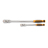 GEARWRENCH 2 Piece 1/4 and 3/8 Drive 120XP Dual Material Flex Handle Teardrop Ratchet Set | 81204XP
