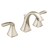 Moen Voss Polished Nickel TwoHandle Widespread Bathroom Faucet, Valve Required, T6905NL
