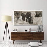Herd Of African Elephants, Kenya-Paper Art-74,,X38,,