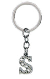 Caristo English Alphabet Letter S (Kc3) Silver Metal Name Keychain For Car Bike Men Women Kids