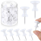 Outus 100 Pcs Giant Push Pins Jumbo Tacks 1 Inch Plastic Head for Cork Board Map Posters Decorations Gifts Under 10 Dollars (Whi