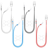 YorkSound Set of 4 Hearing Aid Clips, Adjustable Hearing Aid Lanyard Anti-Lost BTE Clip String with 12 Pairs Silicone Loops, Hea