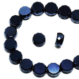 DIQIO 6mm Sparkle Flat Coin Round Crystal Beads (93-100pcs, Hematite)
