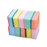 Sponge Scourers MultiUse No Scratch Scrub Sponge Kitchen Tool for Cleaning Dishes Bowl Pot Pan Multi Color (10Pcs)