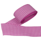 Gingham Ribbon Plaid Ribbon for Gift Wrapping Party Wedding Christmas Decoration (Deep Pink,1-1/2 (38mm) x 10 Yards)