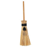 Ritual Altar Broom 9 Inches Black Tourmaline with Pentacle Symbol Small Witchcraft & Wiccan Tool
