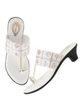 Shoetopia Classic Heeled White Kolhapuri For Women & Girls /Eu36,White,3,B0DDJKJDMW