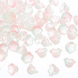 PATIKIL Glass Trumpet Flower Beads, 100 Pcs Gradient Flower Bead Charm for Jewelry Making DIY Craft, Bracelets, Earrings, Neckla