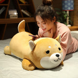 ERDAO Shiba Inu Plush Pillow,Soft Corgi Stuffed Animals Toy Cute Sleeping Puppy Doll Gifts for Kids (Round Eyes, 29.5 inch)