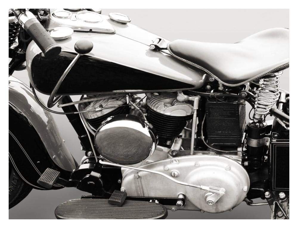 Vintage American V-Twin Engine (Detail)-Paper Art-18,,X14,,