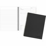 Cambridge Notebook, Business Notebook, 65/8 x 91/2, 80 Sheets, Ruled, Meeting Notes, Flexible Cover, Wirebound, Gray (0698