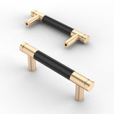 Asidrama 10 Pack 3 Inch(76mm) Matte Black Cabinet Pulls Knurled Cabinet Handles Gold Cupboard Handles Kitchen Cabinet Hardware f
