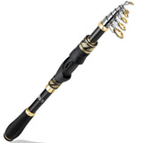 PLUSINNO Fishing Pole, Fishing Rod and Reel Combo,Telescopic Fishing Rod Kit with Spinning Reel, Collapsible Portable Fishing Po