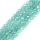 6mm Peruvian Amazonite Faceted Gemstone Round Loose Beads Strand 15.5-16 DIY Jewelry Making