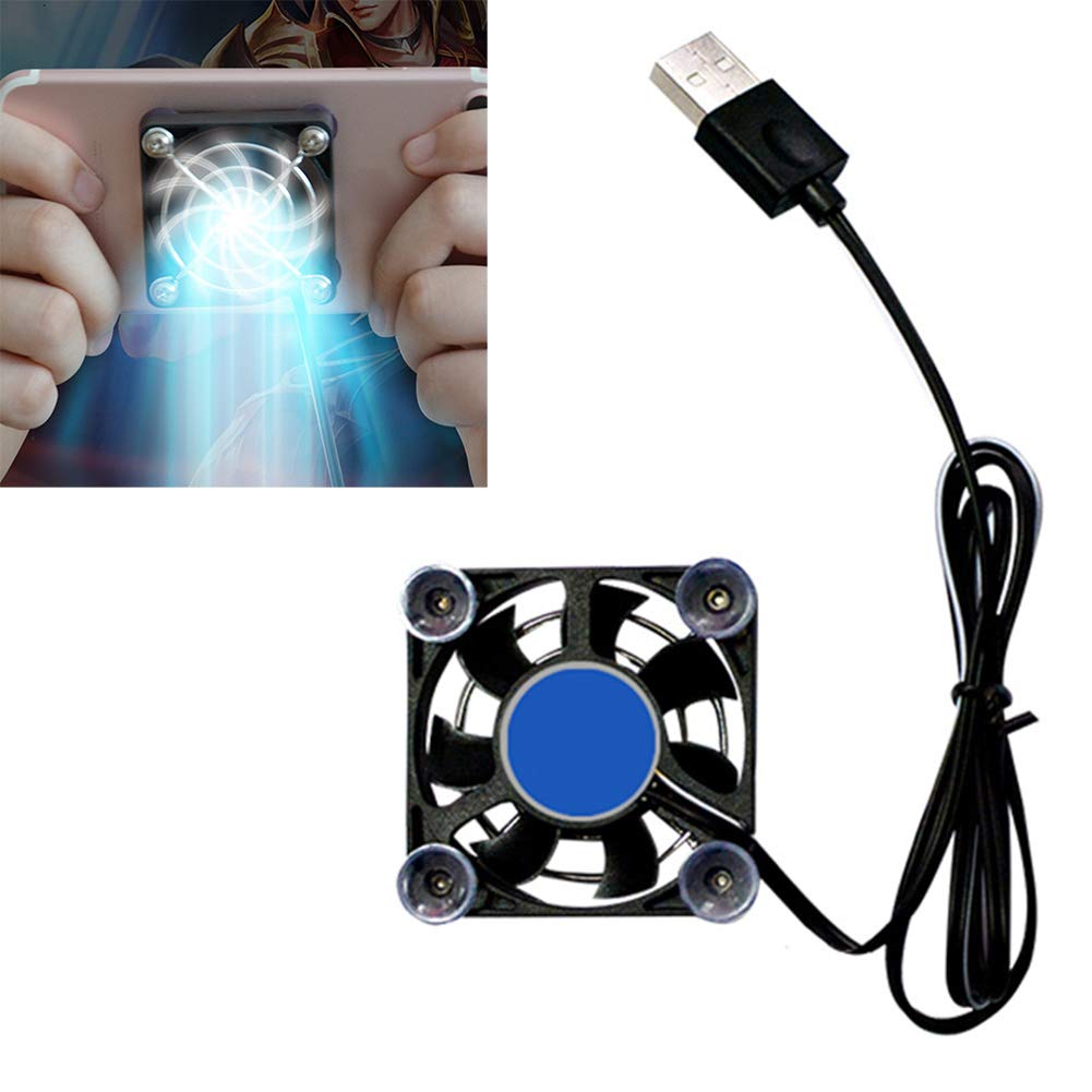 Yuhoo Portable Cell Phone Cooler, Stickable USB Cooling Pad for Cellphone, Compact Fan Holder Phone Cooler, Universal Cooling Fa