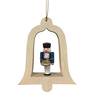 Alexander Taron 13439 Richard Glaesser Ornaments-Drummer In Bell-3.25' H X 2.5' W X 1' D, Brown
