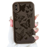 Lovmooful Compatible for iPhone Xs Max Case Cute Colorful Butterfly Design for Girls Women Soft TPU More Shockproof Protective G