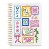 JQYCJTR Mahj Cracks. Dots. Bams One More Game Pink Notebook