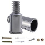 Threaded Tip Replacement Kit 2 PCS, 1 Inch/25mm Aluminum Pole Tips with Screws for Mop, Broom, and Cleaning Tool Handles