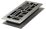D cor Grates ADH410-NKL Art Deco Floor Register 4x10 Inches Brushed Nickel 1 Pack