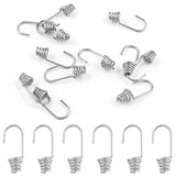 HARSKIYER 12 Pcs Bungee Shock Cord Hook, 0.12 Inch / 3mm Stainless Steel Spiral Bungee Hooks, Wire Hooks End for Camping, Boatin