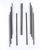 Sai Mosaic Art Glass Sticks Shades of Taupe 200mm x 6mm, 12 Pc Set.