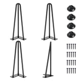 SMARTSTANDARD Hairpin Table Legs 14 Inch, 1/2'' in Diameter 3 Rods, Metal Home DIY Projects for Nightstand, Coffee Table, Dresse