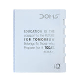 Doms 5 Subject Iq Executive Series Notebook | Ruled | 70Gsm | 300 Pages | 25.0 X 17.8 Cm | Pack Of 1 | For School, College And O