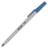 Business Source Writing Correction Ballpoint Pen, Blue (37500) 12 Count (Pack of 1)