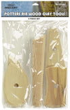 PRO ART 5Piece Wood Potters Ribs Tool Set