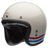 Bell Custom 500 Open-Face Motorcycle Helmet (Stripes Pearl White - Medium)