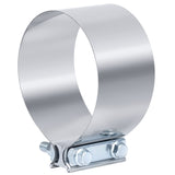 Vitonsbay 4 Inch Exhaust Clamp,4 Inch Butt Joint Exhaust Muffler Pipe Band Clamp Sleeve Coupler Stainless Steel(1PCS)