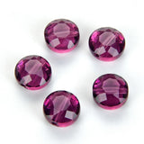 50pcs Adabele Austrian 8mm Faceted Flat Round Coin Crystal Beads Amethyst Compatible with Swarovski Preciosa 5052