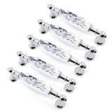 Crystal Drawer Pulls Handles 3.75'' Hole to Hole Clear Glass Cabinet Knobs Pulls Dresser Knob Chrome Metal Silver Modern Cupboar