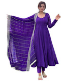 Gosriki Women'S Rayon Blend Solid Anarkali Kurta With Pant & Dupatta (Pancham Begani-Gs_L_Begani_Large),Begani,,B0DP2CC9NZ