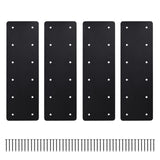 XZWMY Straight Steel Plate 4PCS,15.7x5 Heavy Duty Flat Mending Plate with Powder Coated Pergola Brackets,Truss Bracket,Post to B