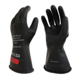 MAGID Rubber Insulating Electrical Safety Gloves, Class 0 ASTM Compliant, Size 8.5, 11 Cuff, Lineman Electrician Voltage Protect