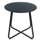 Hoffeorrad Small Metal Side Table 18 - Heavy Duty End Table with Non-Slip Top, Wobble-Free Patio Accent Table for Outdoor/Indoor