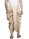 Manyavar Men'S Dhoti, Traditional Art Silk Readymade Stiched Dhoti For Men (Fawn, S)