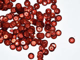 The Design Cart 6 mm Red Round Circular Plastic Sequins Sitara for Embroidery, Embellishing Handbags, Apparels, Art Craft DIY Ki