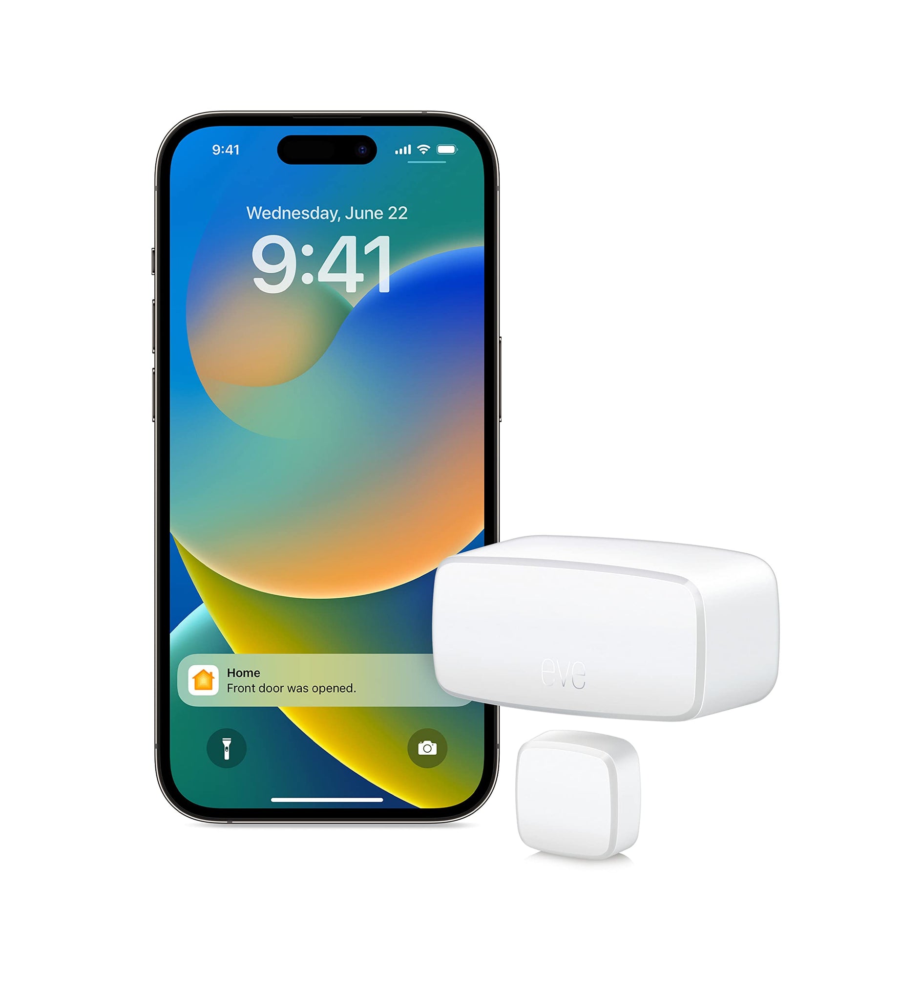 Eve Door & Window (Matter) - Smart Contact Sensor For Doors & Windows, Open/Closed State, Automatic Control Of Accessories, Matt