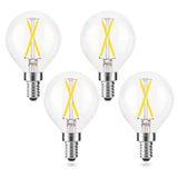 AIELIT Dimmable 2 Watt Candelabra LED Light Bulb(25W Equivalent), Globe E12 LED Bulb, Small Chandelier Base, G15 Filament Edison