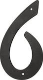 HIllman 841628 4Inch NailOn Black Die Cast Aluminum, House Number 6